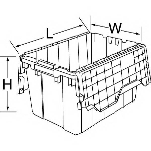 Attached Lid Containers Storage Bins